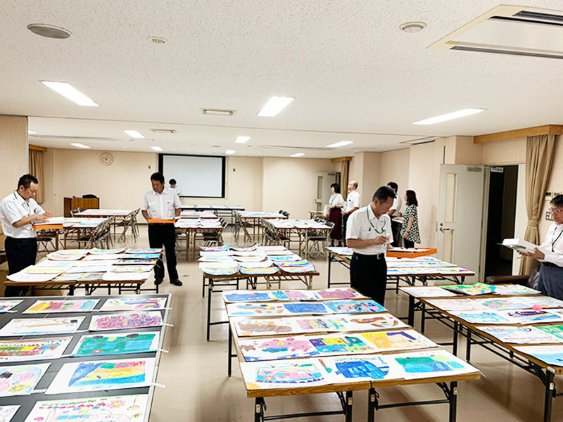 選定会の様子 こどものイラスト