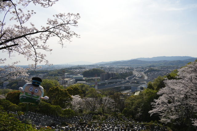 ばすおと安満宮山古墳近くからの眺め