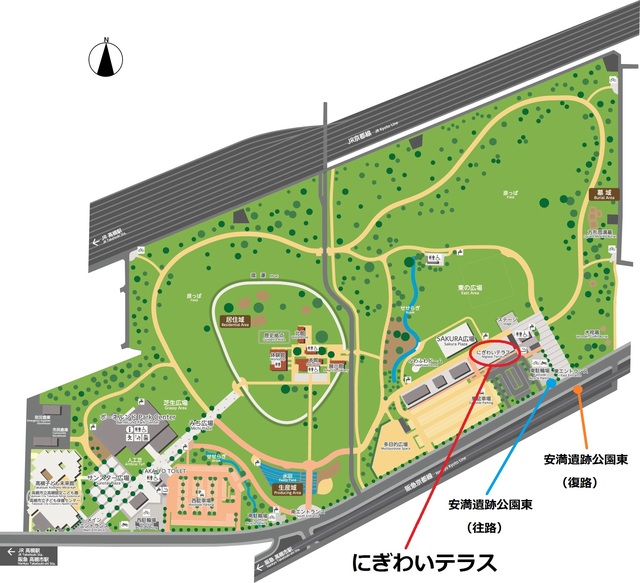 安満遺跡公園園内マップ